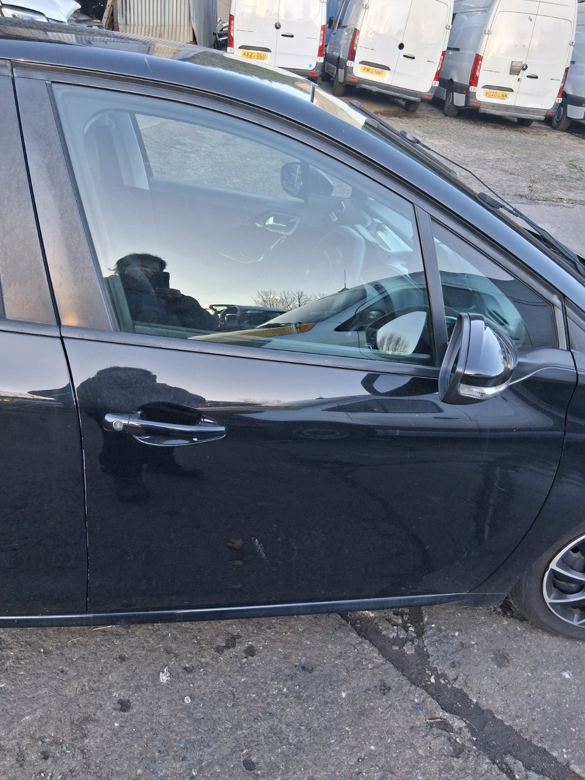 2014 PEUGEOT 208 OSF DRIVER SIDE FRONT RIGHT BARE DOOR PEARL BLACK KTV