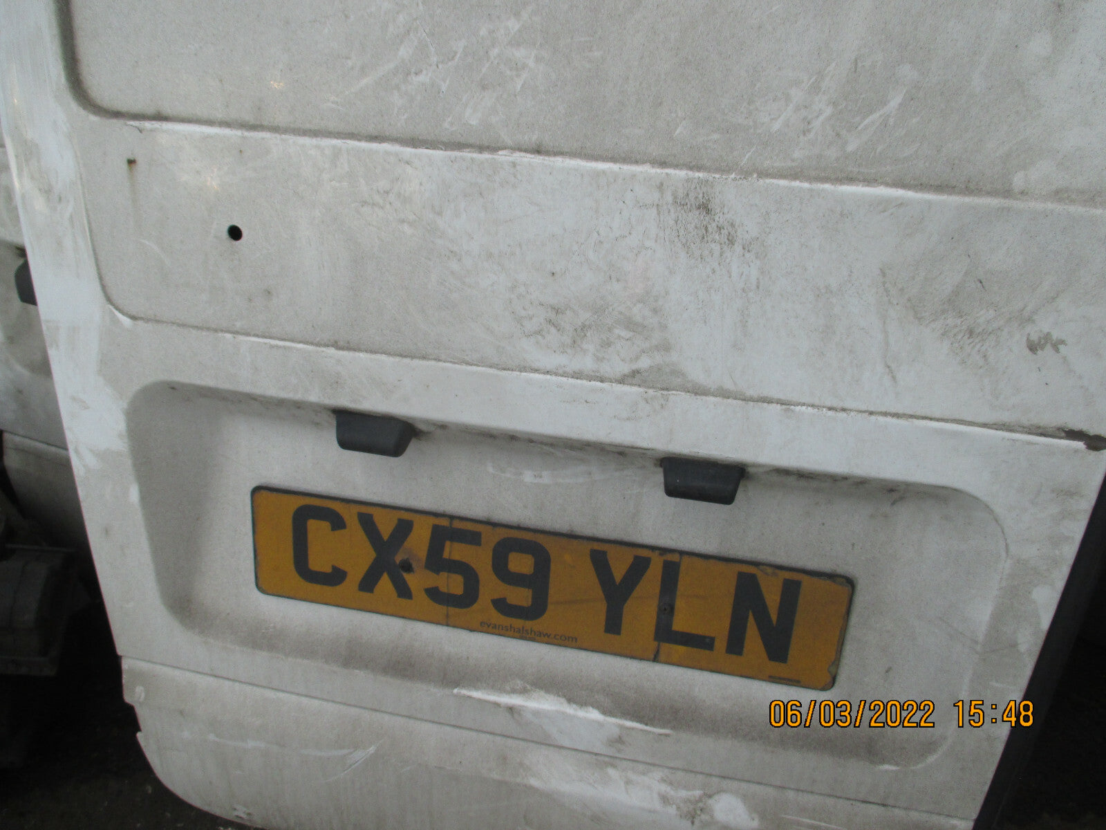 FORD TRANSIT 2009 MK7 NSR REAR PASSENGER SIDE COMPLETE DOOR WHITE