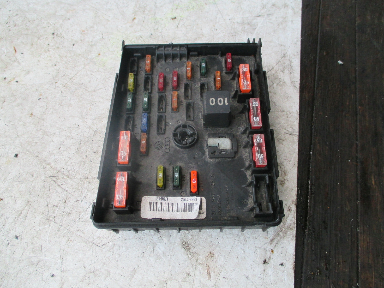 VW VOLKSWAGEN PASSAT 2014 B7 2.0 DIESEL FUSE BOX RELAY 3C0937125A