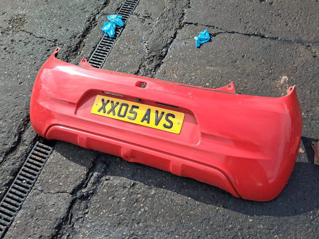 2016 PEUGEOT 108 3 DOOR MK2 COMPLETE REAR BUMPER RED
