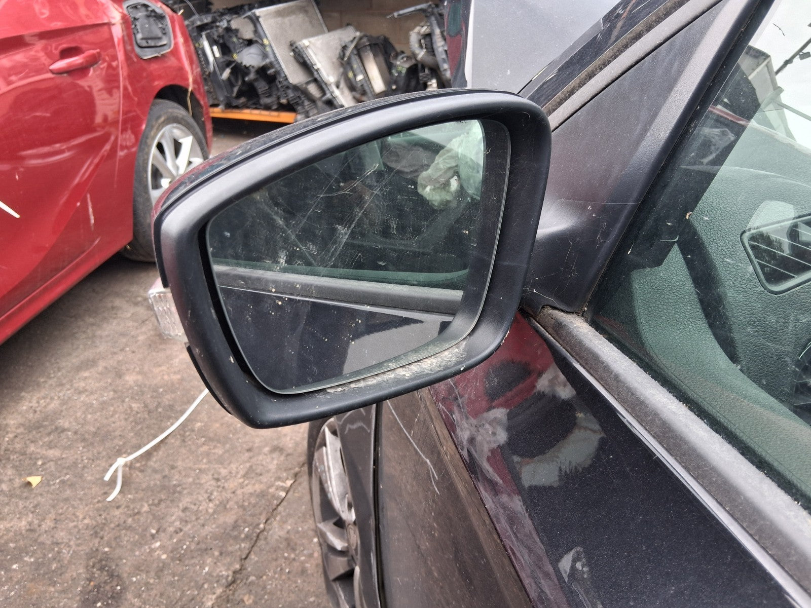2020 SKODA FABIA MK3 NJ NSF PASSENGER SIDE FRONT LEFT WING MIRROR BLACK