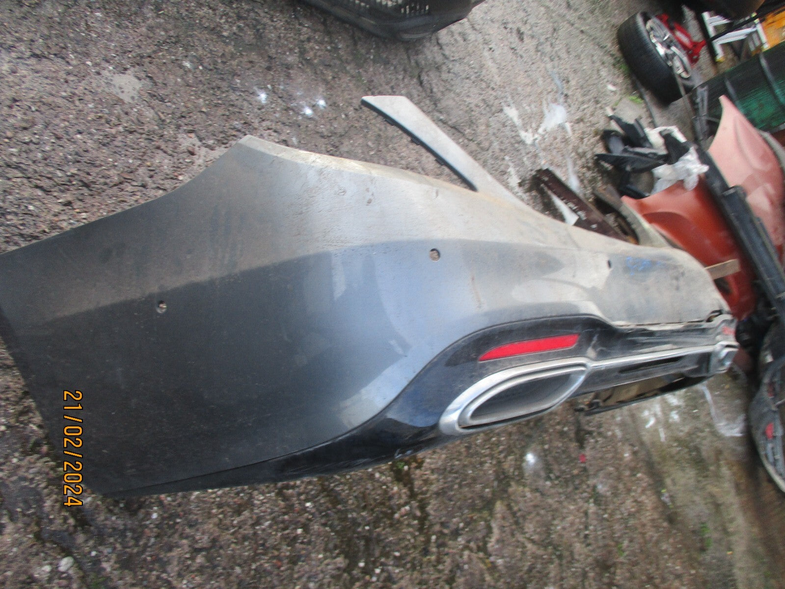 MERCEDES BENZ S CLASS W222 2017 REAR BUMPER DIFFUSER GREY DAMAGED