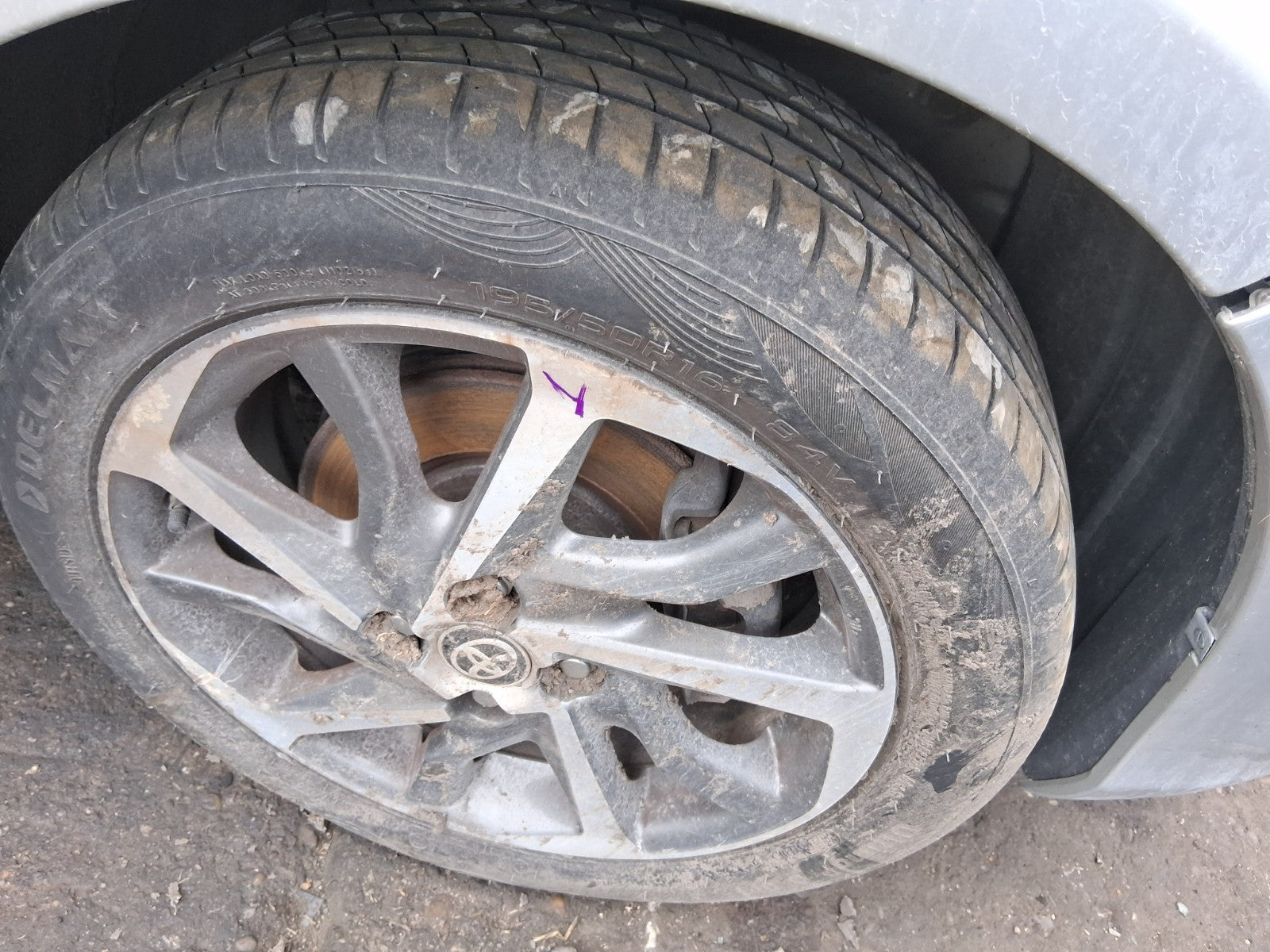 TOYOTA YARIS MK3 2019 16 INCH ALLOY WHEEL WITH TYRE 195/60R16 REF 2
