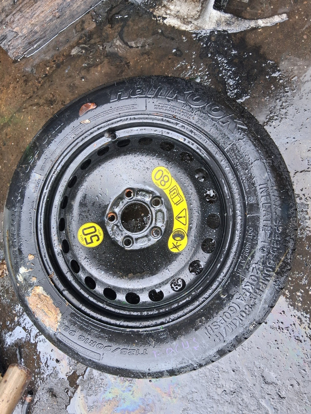 2017 FORD FOCUS 16 INCH SPACE SAVER SPARE WHEEL WITH TYRE 125/90R16