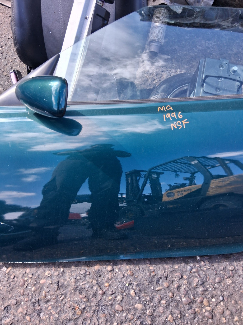 MG MGF 1996 MK1 NSF PASSENGER SIDE FRONT LEFT COMPLETE DOOR GREEN