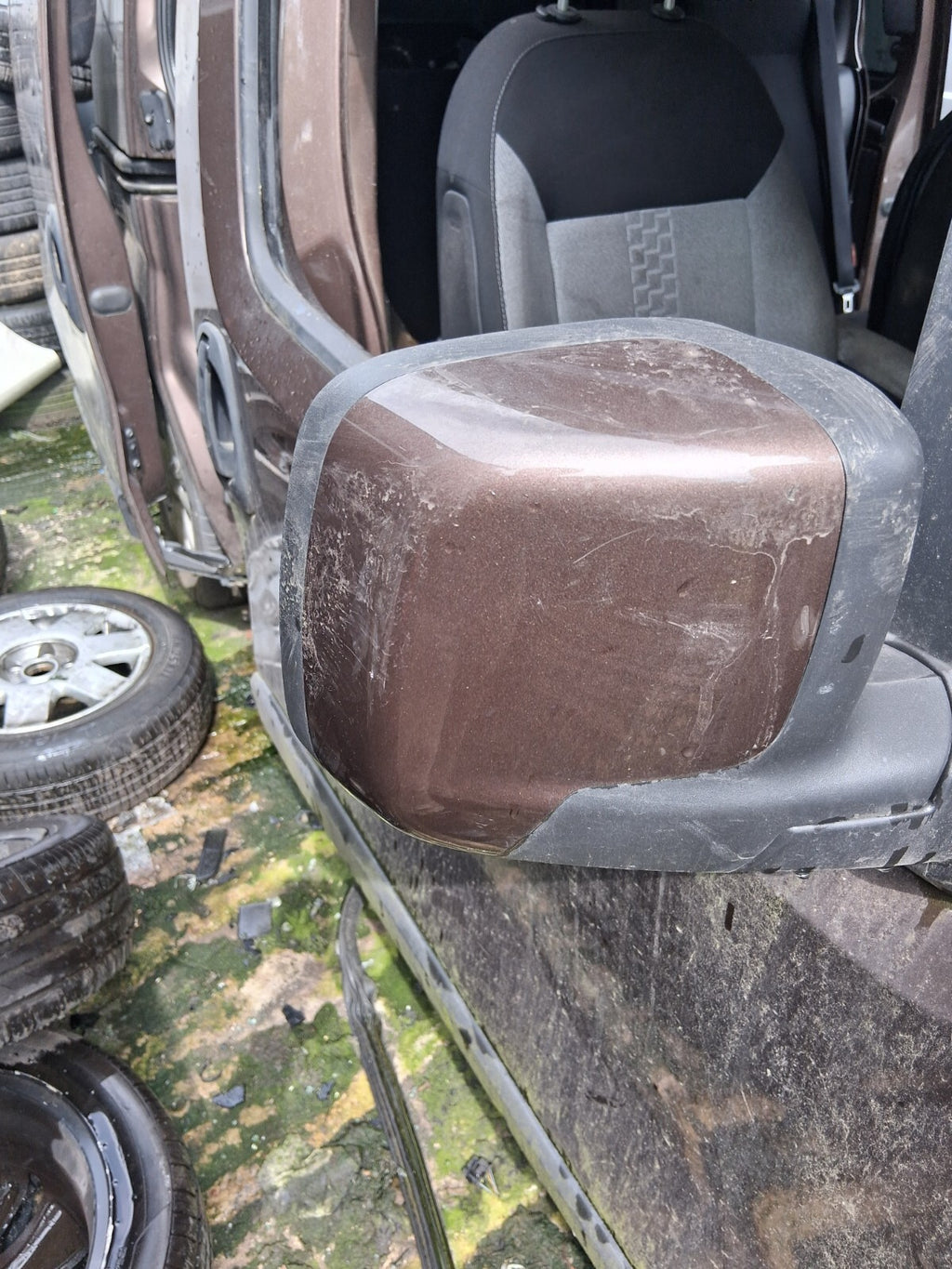 FIAT FIORINO QUBO 2019 OSF DRIVER SIDE FRONT RIGHT WING MIRROR BRONZE