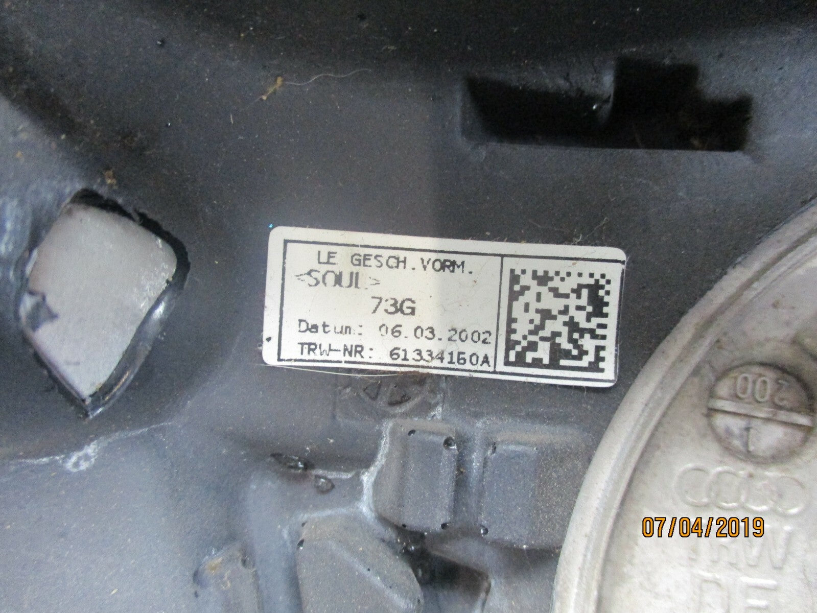 AUDI A2 8Z STEERING WHEEL LEATHER BLACK 8Z0419091E