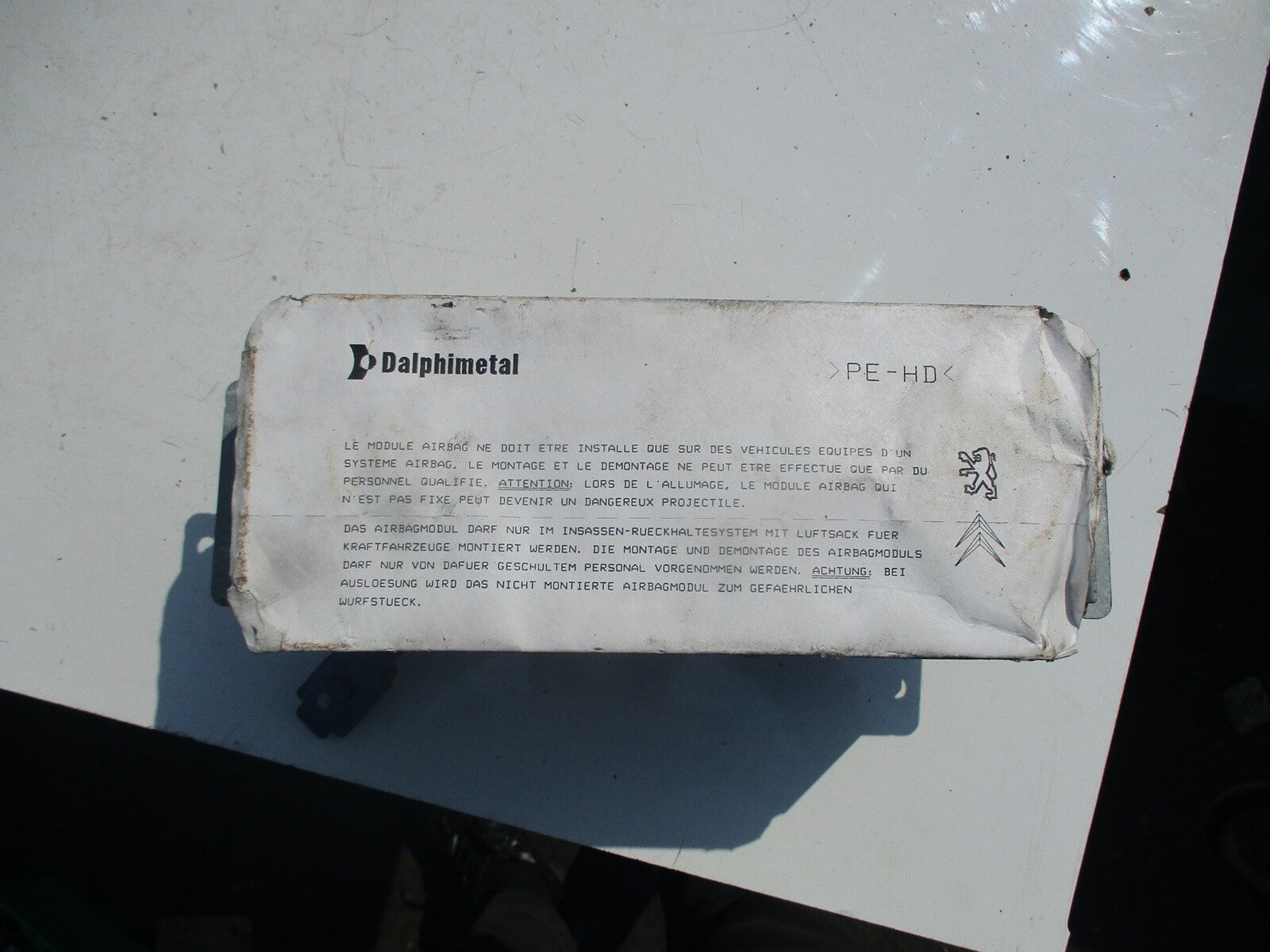 CITROEN C5 MK2 PASSENGER SIDE DASHBOARD SAFETY BAG 9651116380