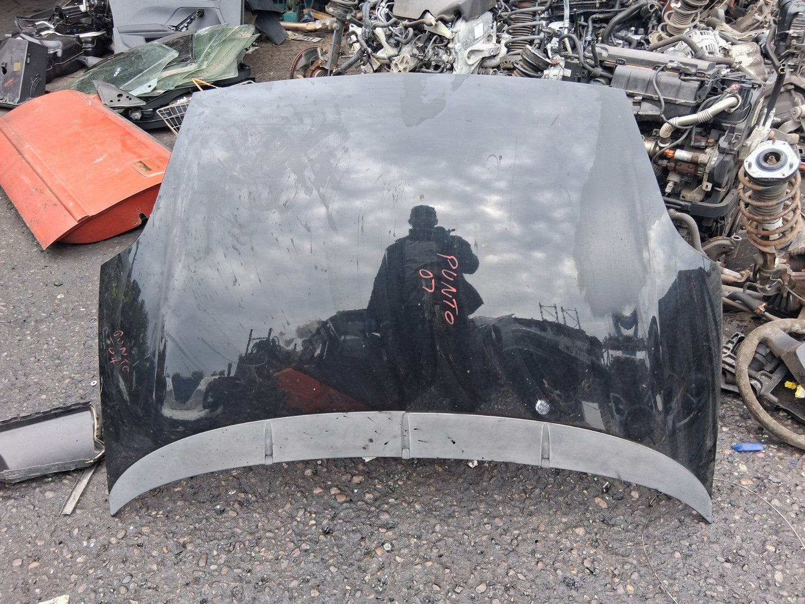 2007 FIAT PUNTO MK3 FRONT COMPLETE BONNET HOOD BLACK