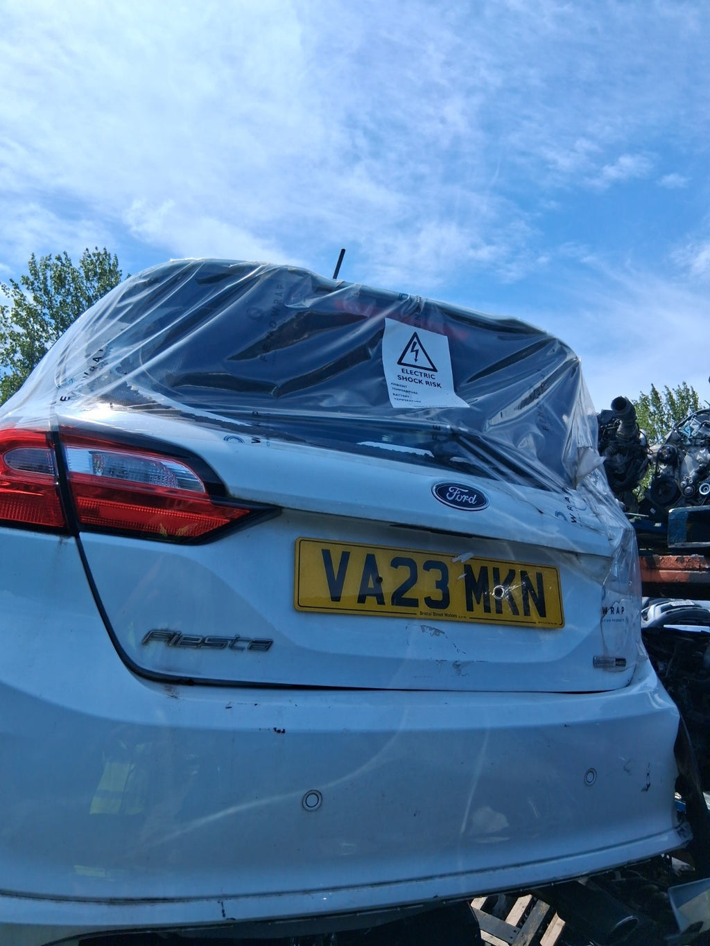 2023 FORD FIESTA MK8 REAR BARE TAILGATE BOOTLID WHITE