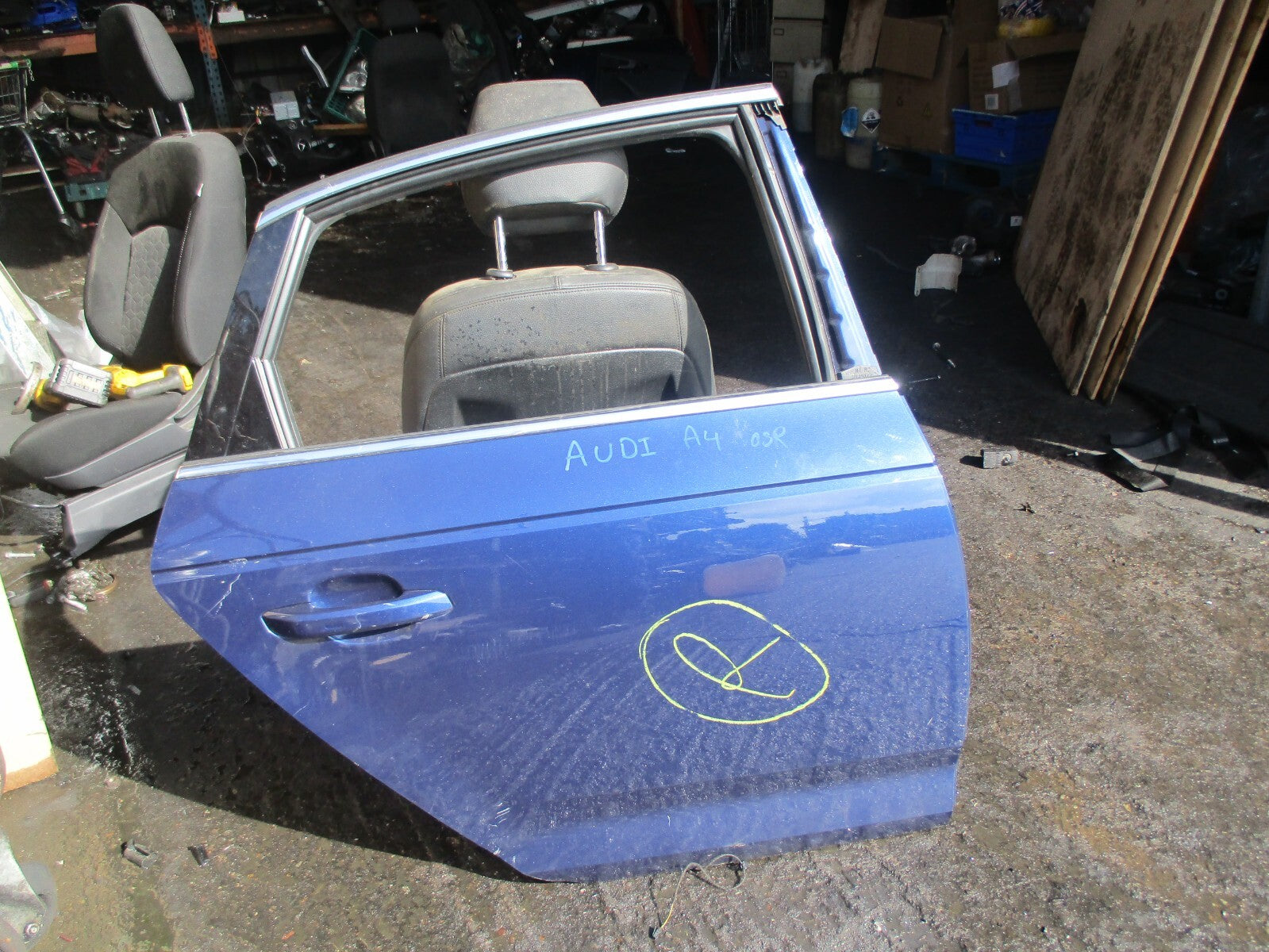 AUDI A4 B9 2017 SALOON OSR DRIVER SIDE REAR DOOR BLUE