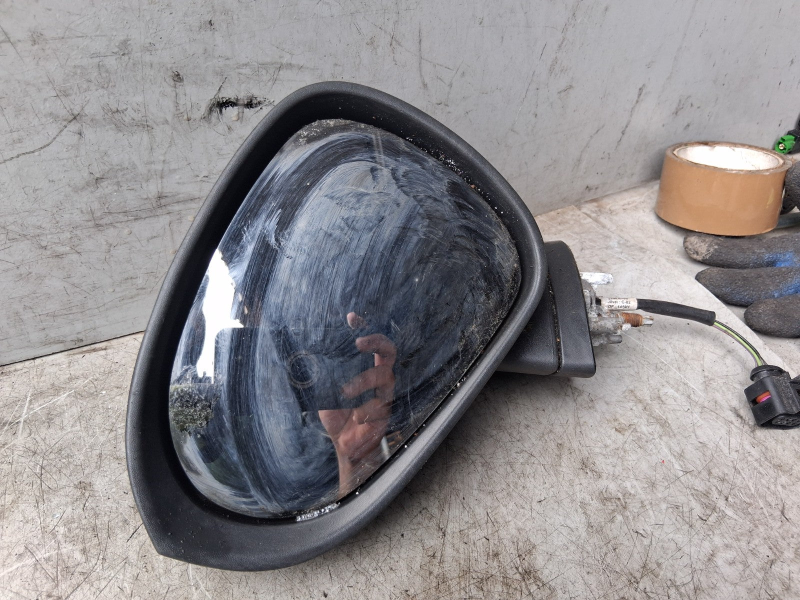 2010 SEAT LEON MK2 FACELIFT NSF PASSENGER SIDE ELECTRIC WING MIRROR BLACK 034456