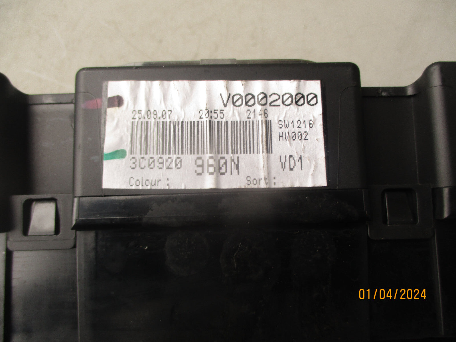 2008 VOLKSWAGEN PASSAT 2.0 DIESEL SPEEDO SPEEDOMETER CLUSTER 3C0920960N