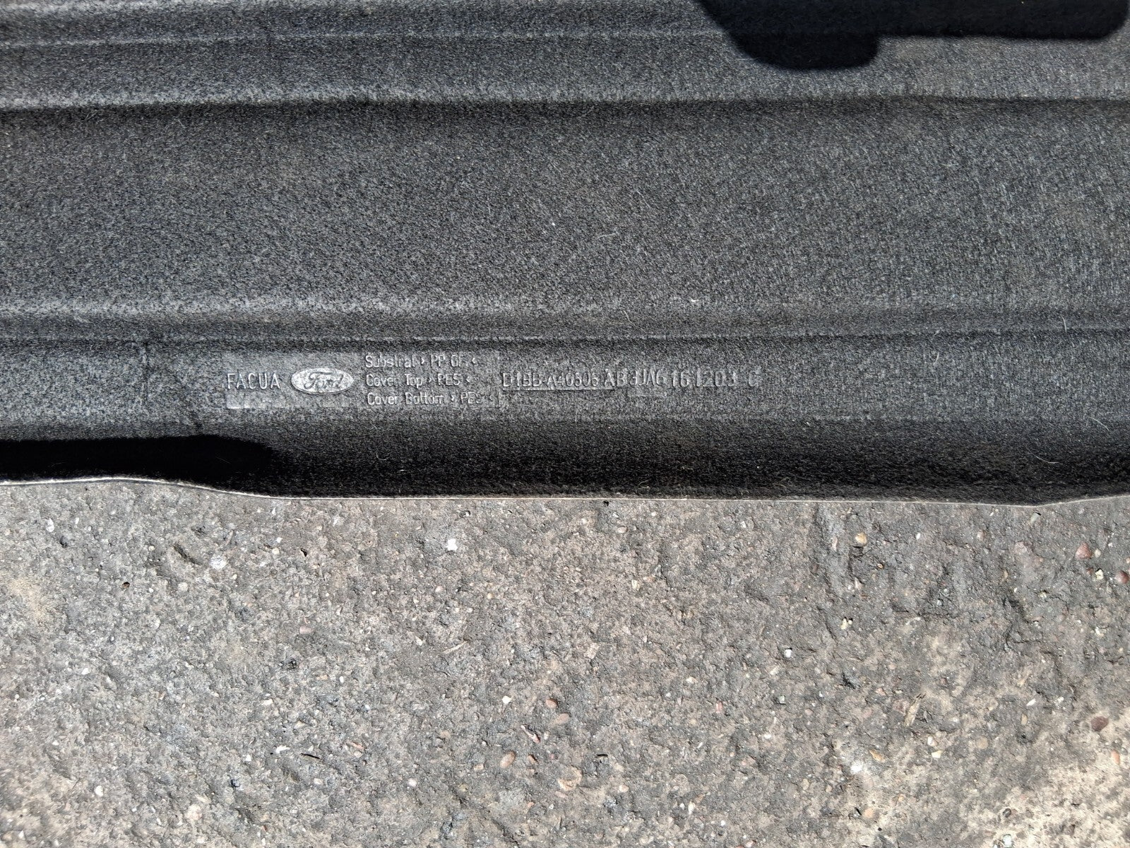 2016 FORD FIESTA MK7 REAR STORAGE PARCEL SHELF LOAD COVER A46506