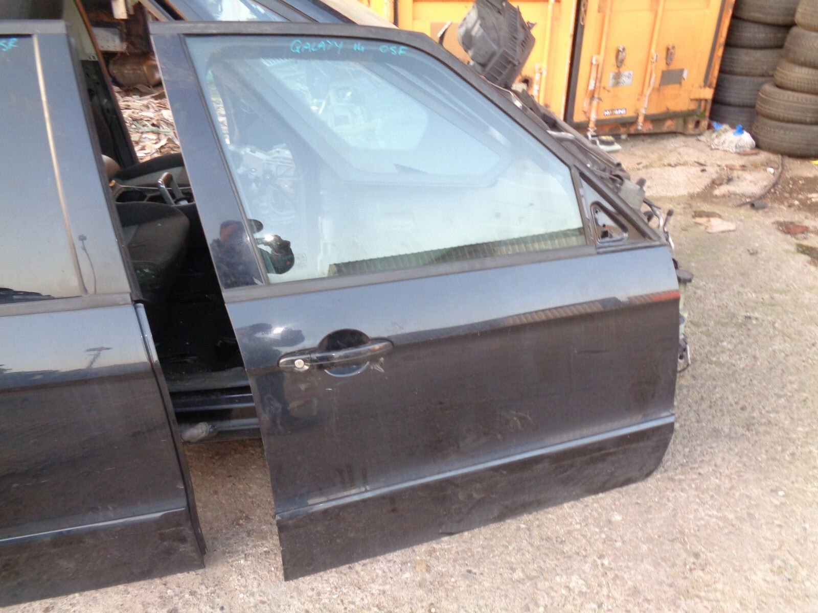 FORD GALAXY MK3 2014 OSF DRIVER SIDE FRONT DOOR BLACK G6