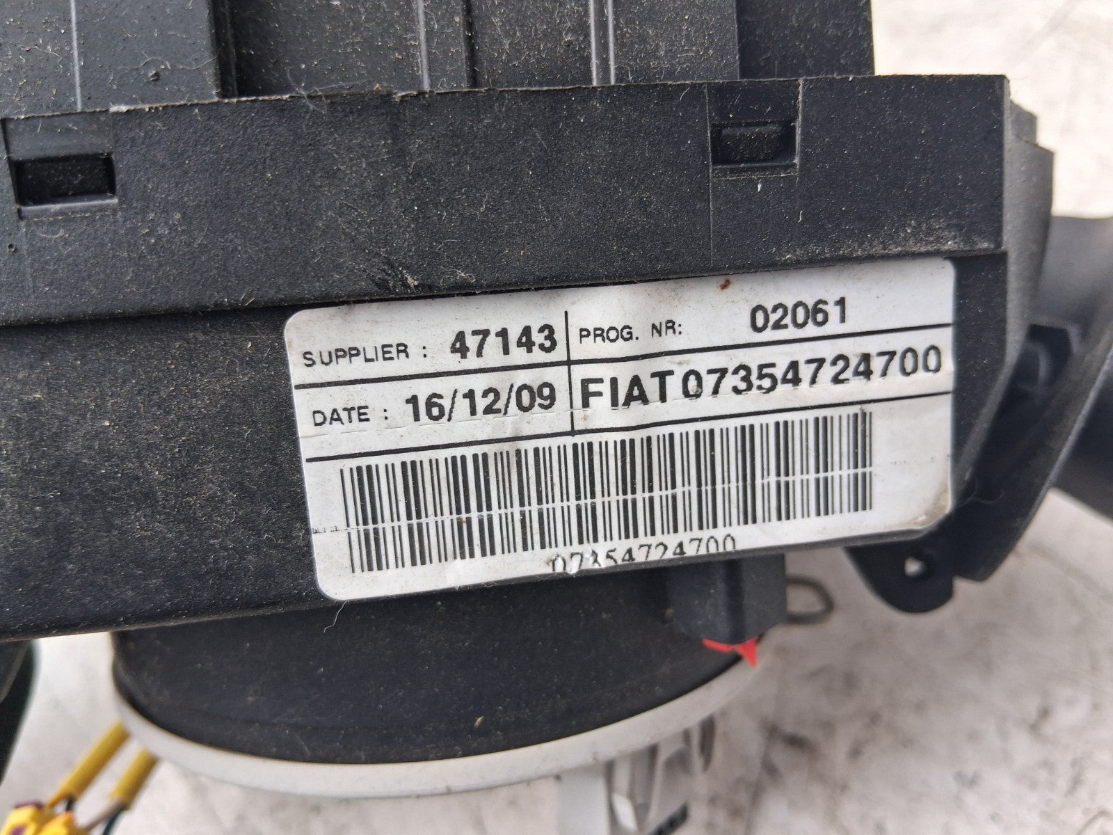 2010 FIAT 500 LOUNGE MK1 INDICATOR WIPER SWITCH STALK SQUIB 07354724700