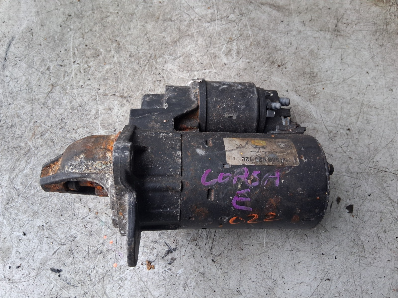 2018 VAUXHALL CORSA E MK4 1.4 PETROL STARTER MOTOR 986026120