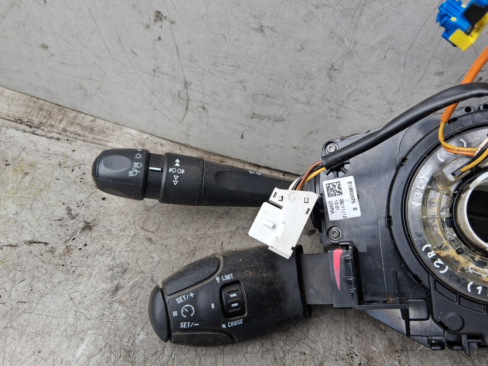2012 PEUGEOT 208 INDICATOR WIPER COMBINATION SWITCH STALK SQUIB RING 98030390ZD