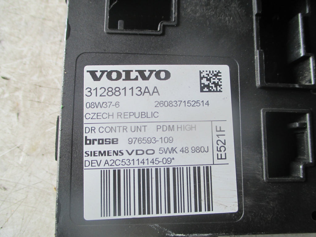 VOLVO C30 2008 NSF FRONT PASSENGER SIDE WINDOW REGULATOR MOTOR 31288113