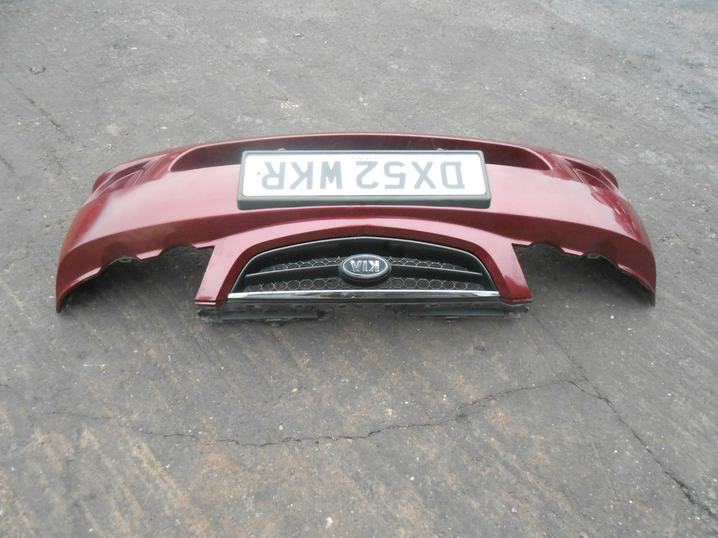 KIA SHUMA MK2 2002 COMPLETE FRONT BUMPER & GRILL GRILLE BURGUNDY RED