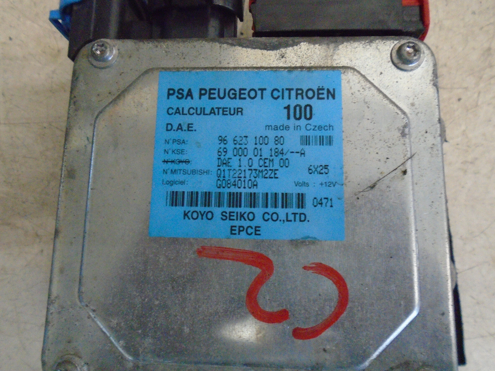 CITROEN C2 C3 POWER STEERING CONTROL MODULE ECU 9662310080