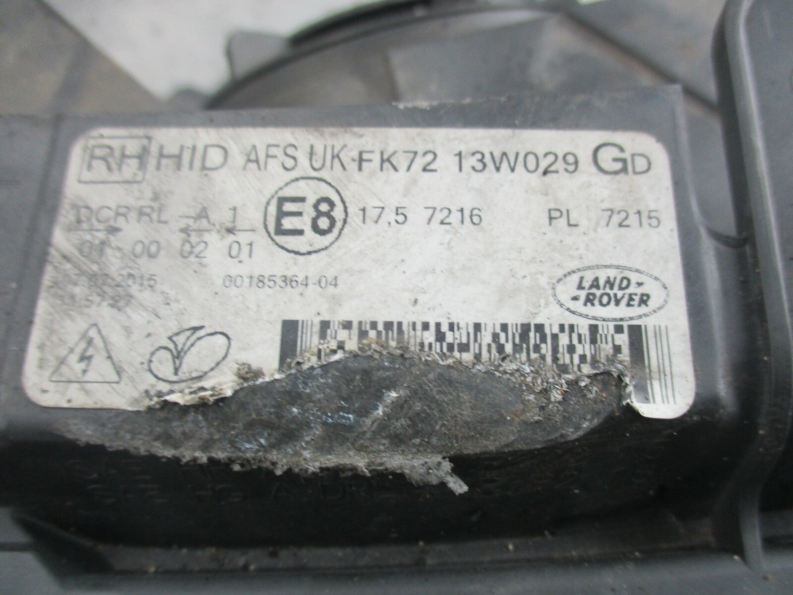 LAND ROVER DISCOVERY SPORT L550 OS DRIVER SIDE XENON HEADLIGHT FK7213W029 GD