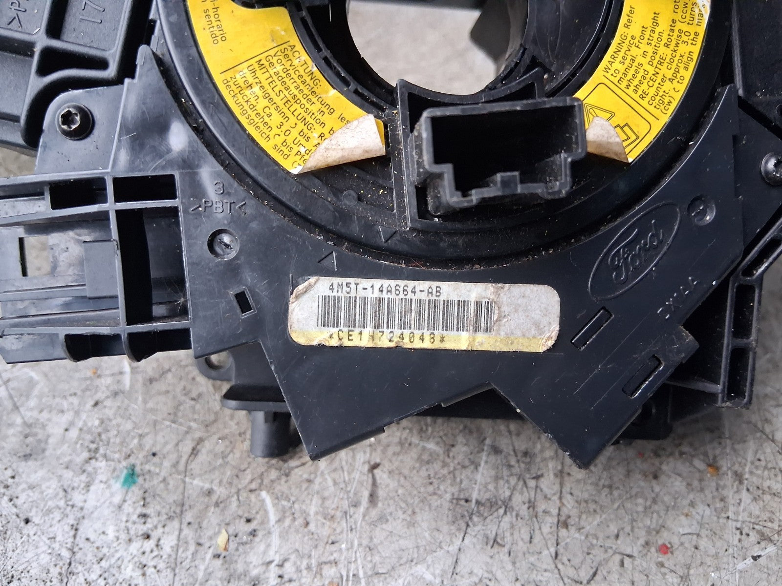 2011 FORD FOCUS MK3 INDICATOR WIPER SWITCH STALK SQUIB RING 4M5T14A664AB