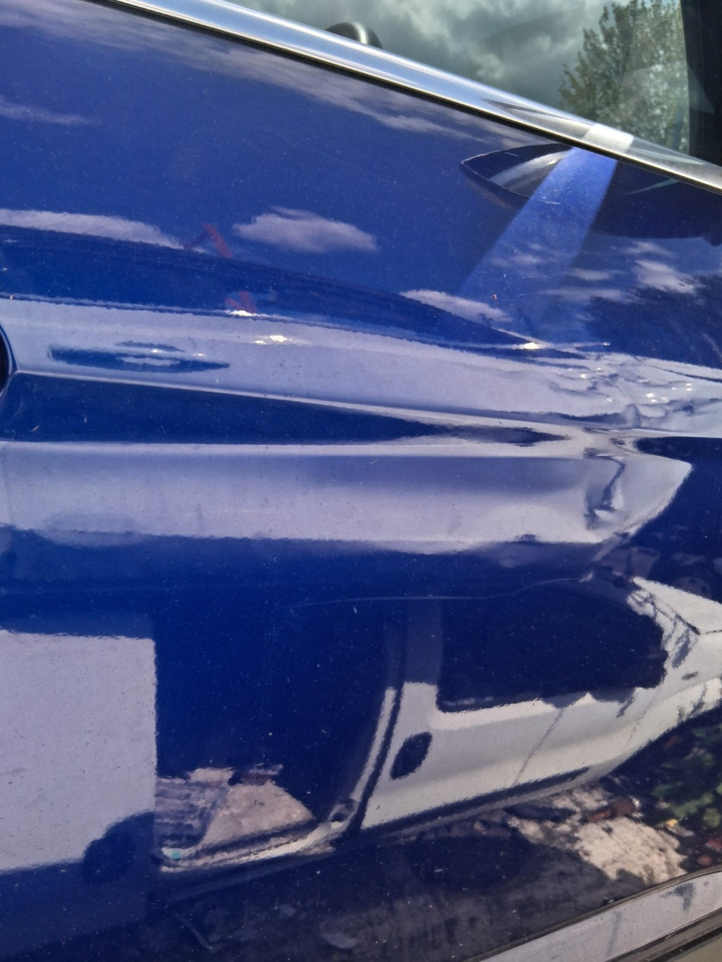 2015 FORD GRAND C MAX MK2 OSF DRIVER SIDE FRONT RIGHT BARE DOOR IMPACT BLUE HE