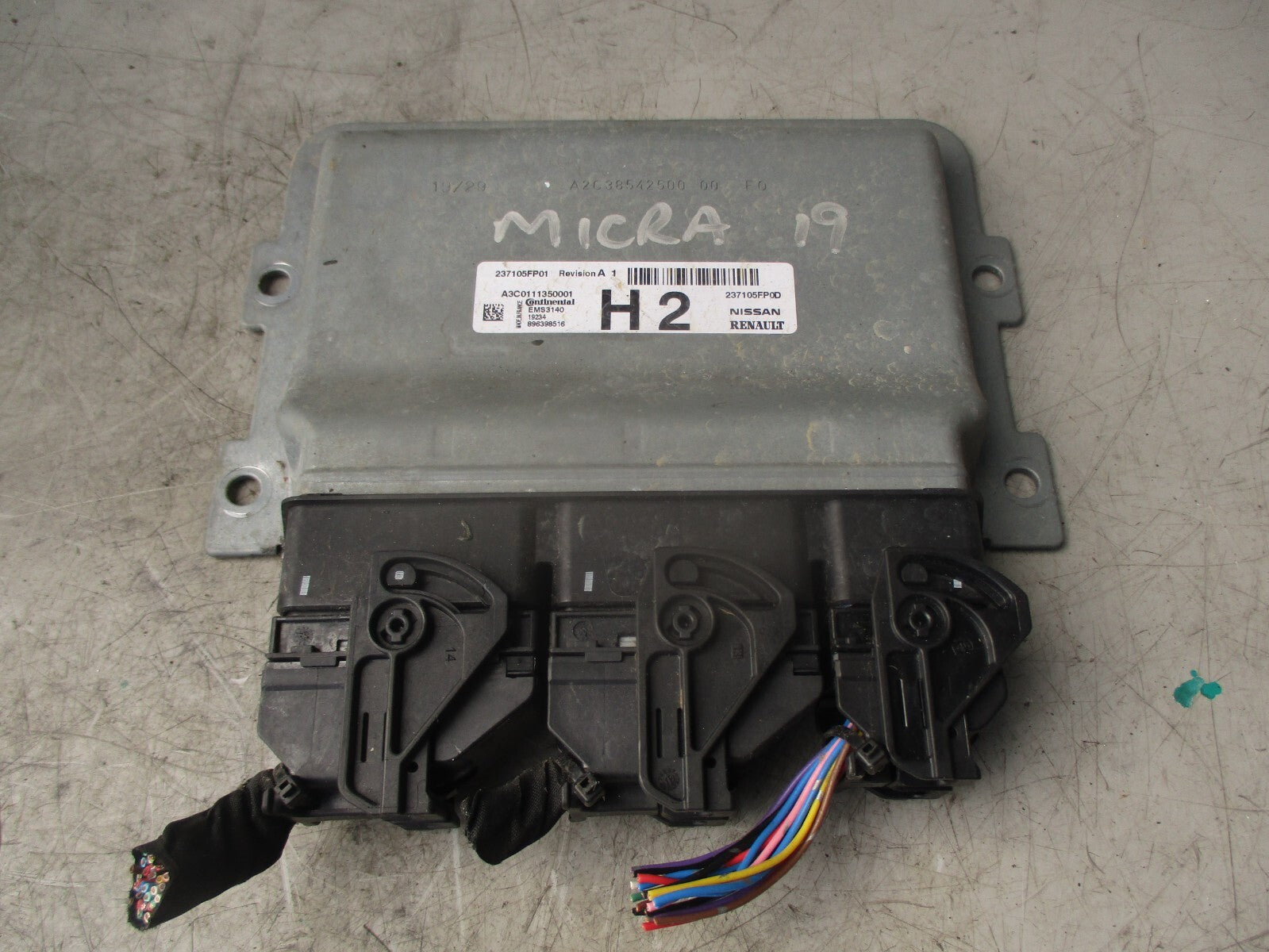2019 NISSAN MICRA K14 MK5 1.0 PETROL ENGINE CONTROL UNIT ECU 237105FP01
