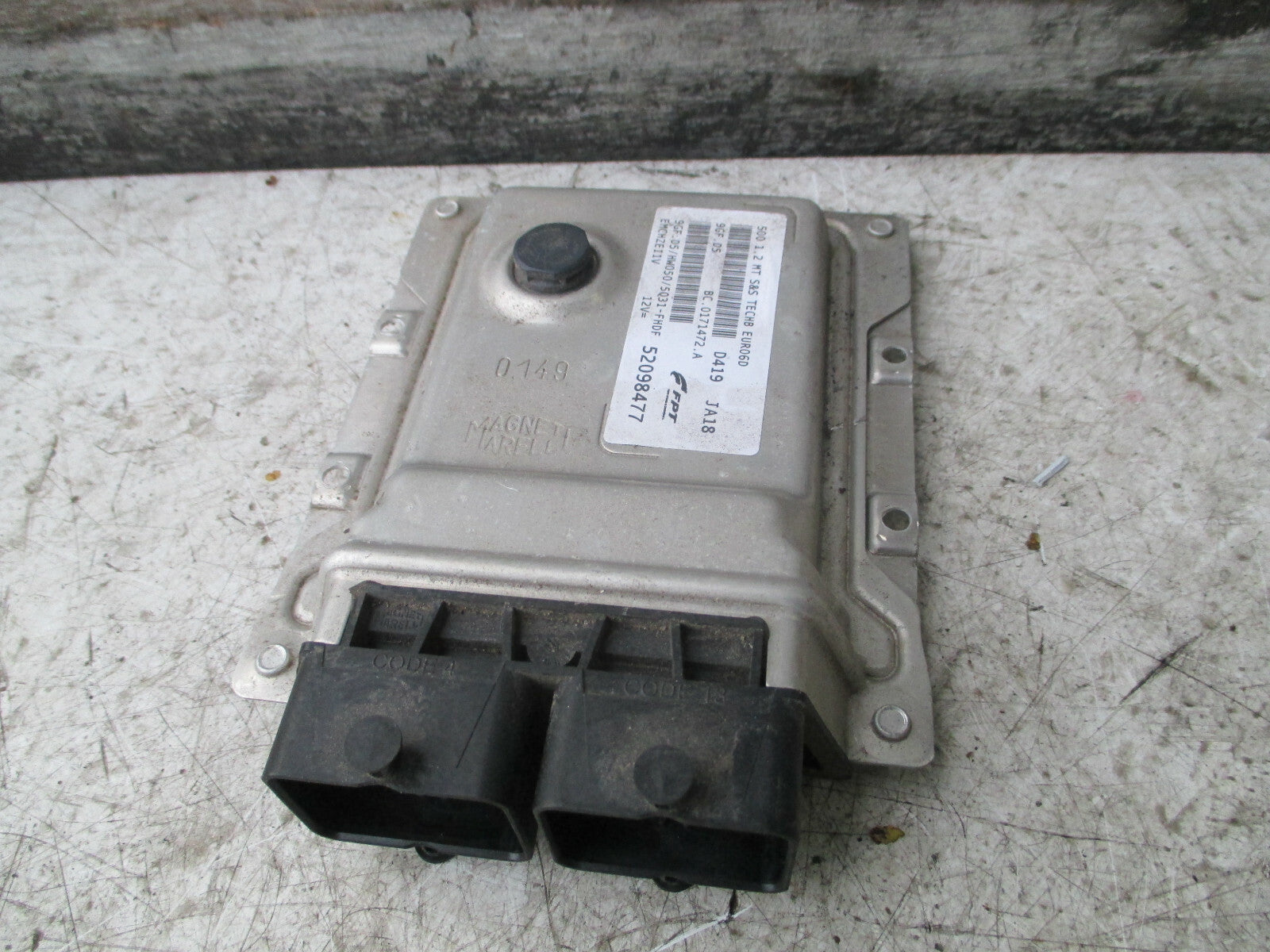 FIAT 500 2019 1.2 PETROL MANUAL ECU ENGINE CONTROL MODULE UNIT 52098477