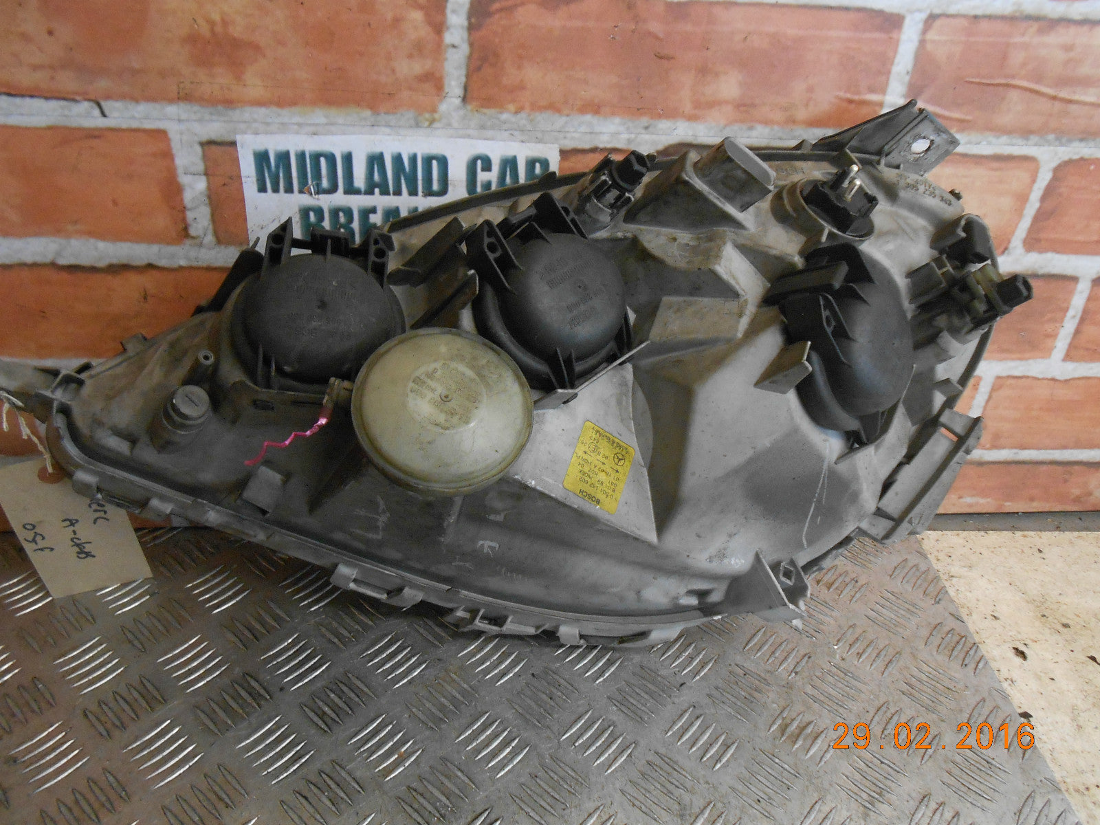 MERCEDES A CLASS W168 1999 OS DRIVER SIDE FRONT LIGHT HEADLIGHT 1688200461
