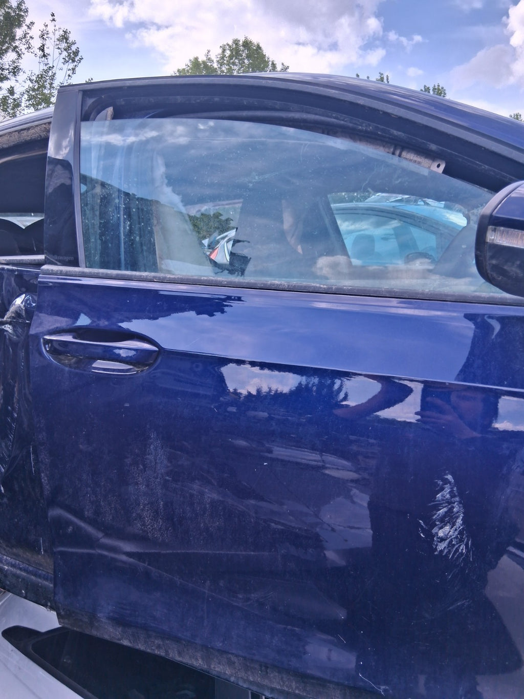2022 VW VOLKSWAGEN GOLF MK8 OSF DRIVER SIDE FRONT RIGHT BARE DOOR BLUE