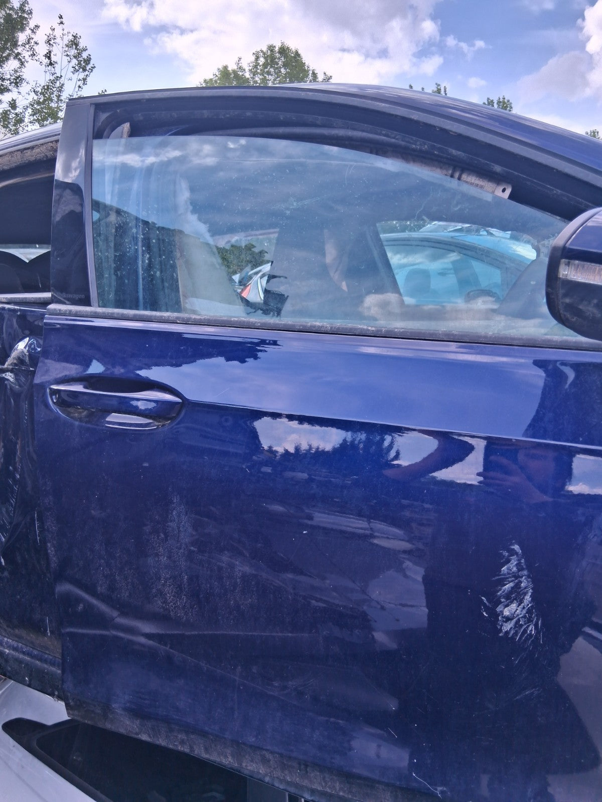 2022 VW VOLKSWAGEN GOLF MK8 OSF DRIVER SIDE FRONT RIGHT BARE DOOR BLUE