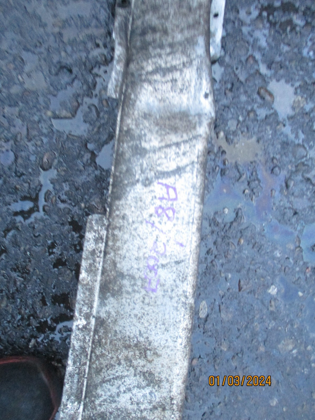 AUDI A8 4E 2008 REAR BUMPER CRASH REINFORCEMENT BAR
