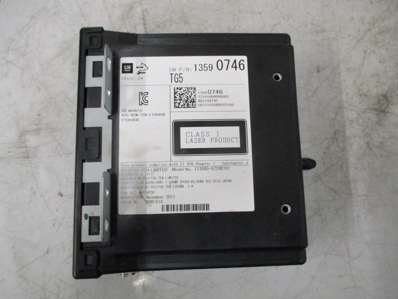 VAUXHALL INSIGNIA 2013 CD PLAYER STEREO RADIO DRIVE HEAD UNIT 13590746
