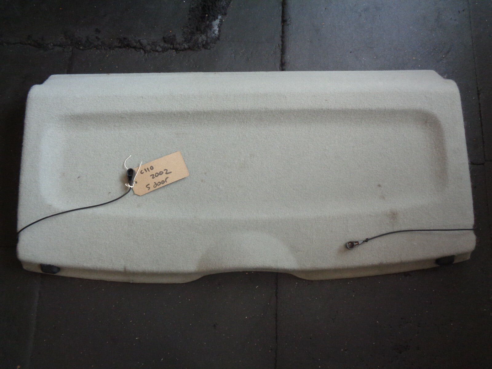 RENAULT CLIO MK2 2002 5 DOORS REAR TAILGATE BOOT PARCEL SHELF LIGHT GREY