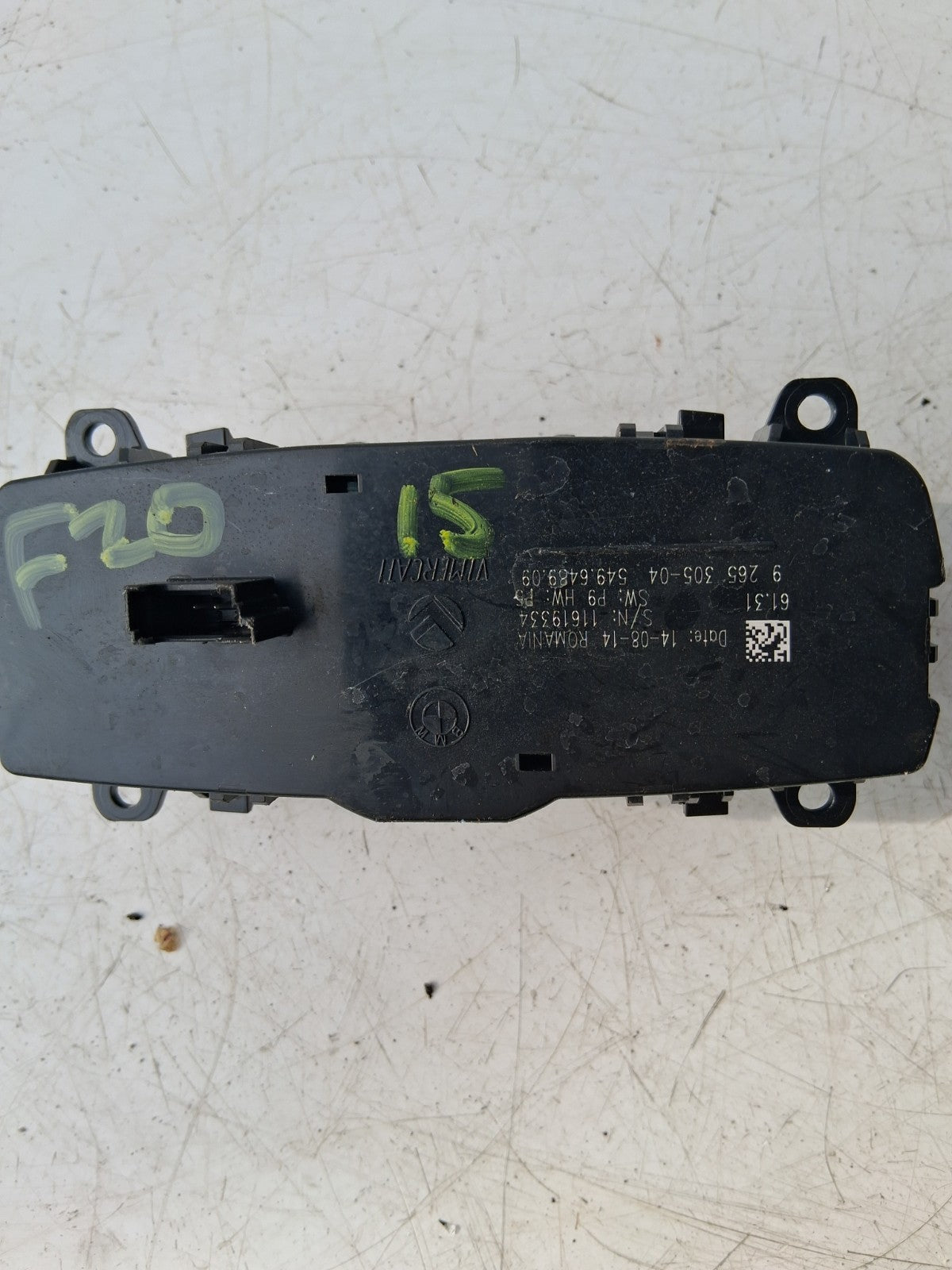 BMW 1 SERIES F20 2015 HEADLIGHT ADJUSTER CONTROL SWITCH PANEL 926530504