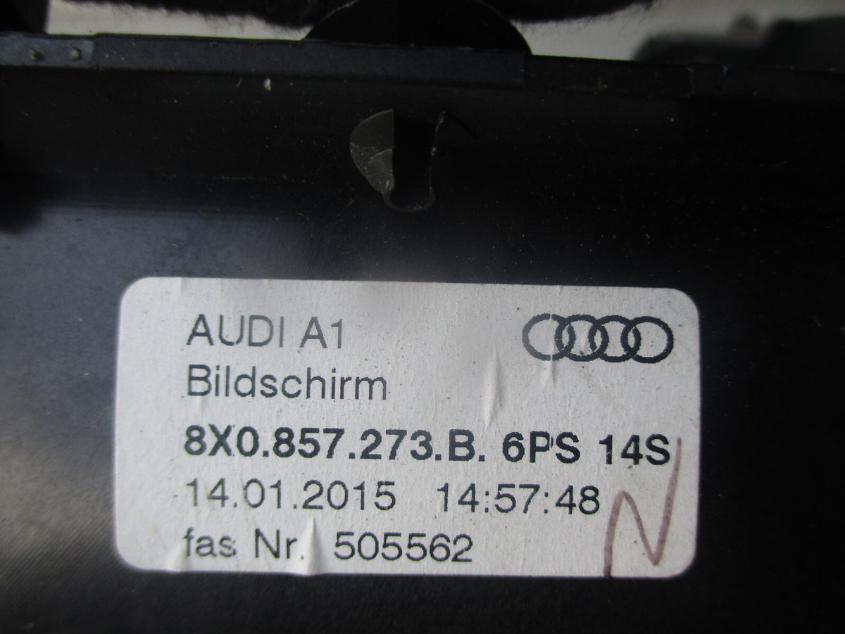 AUDI A1 8X 2015 MULTIMEDIA SAT NAV DISPLAY SCREEN MONITOR 8X0857273B