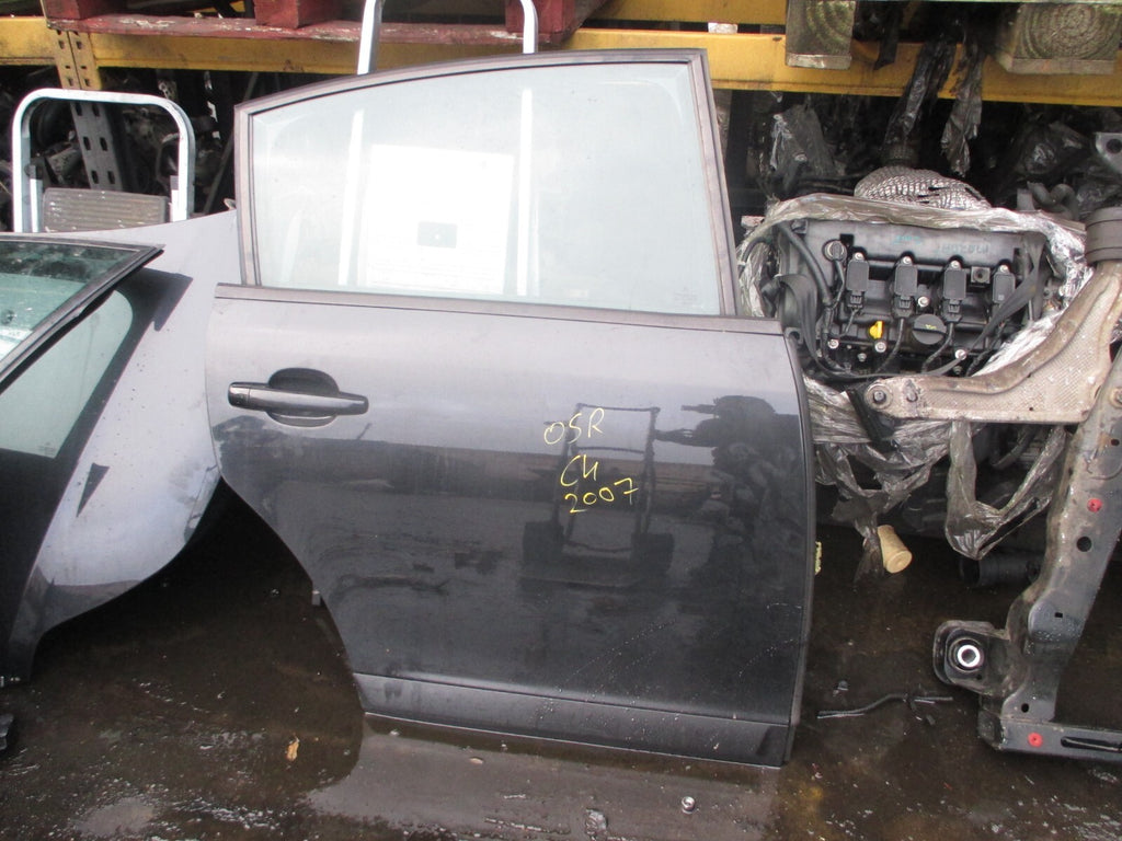 CITROEN C4 MK1 2007 OSR DRIVER SIDE REAR BARE DOOR BLACK