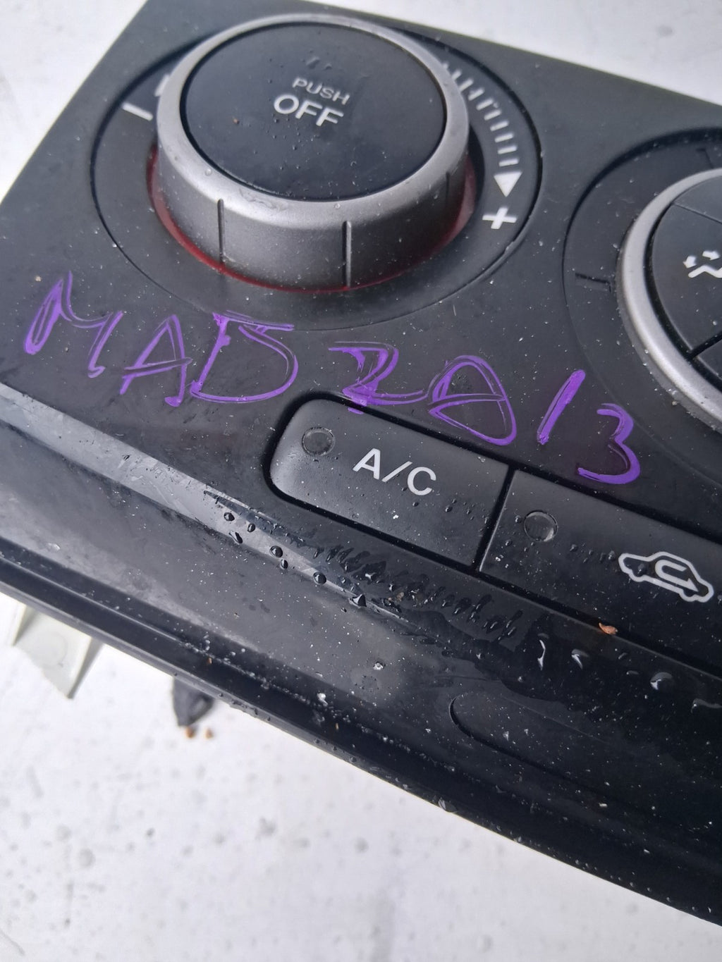 MAZDA 3 2008 AC HEATER CLIMATE CONTROL UNIT SWITCH PANEL K1900BAB4