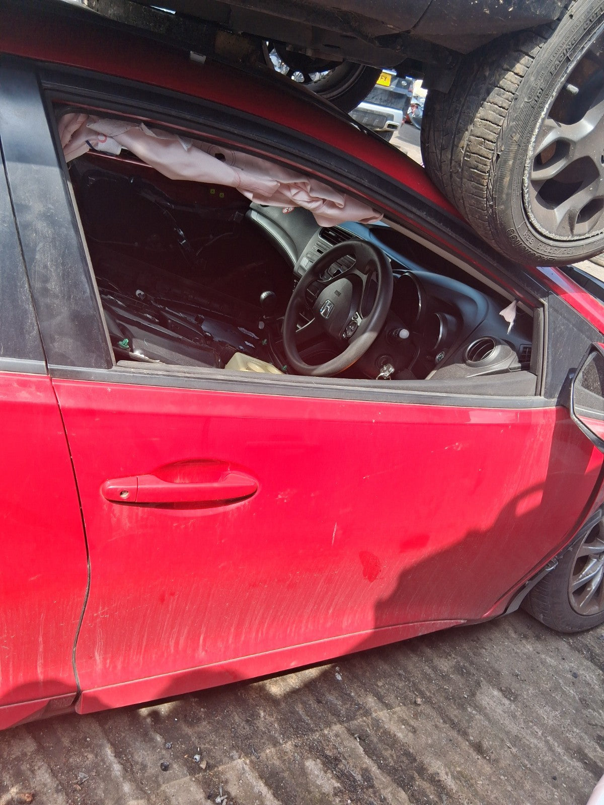 2016 HONDA CIVIC MK9 HATCHBACK OSF DRIVER SIDE FRONT RIGHT BARE DOOR RED R81