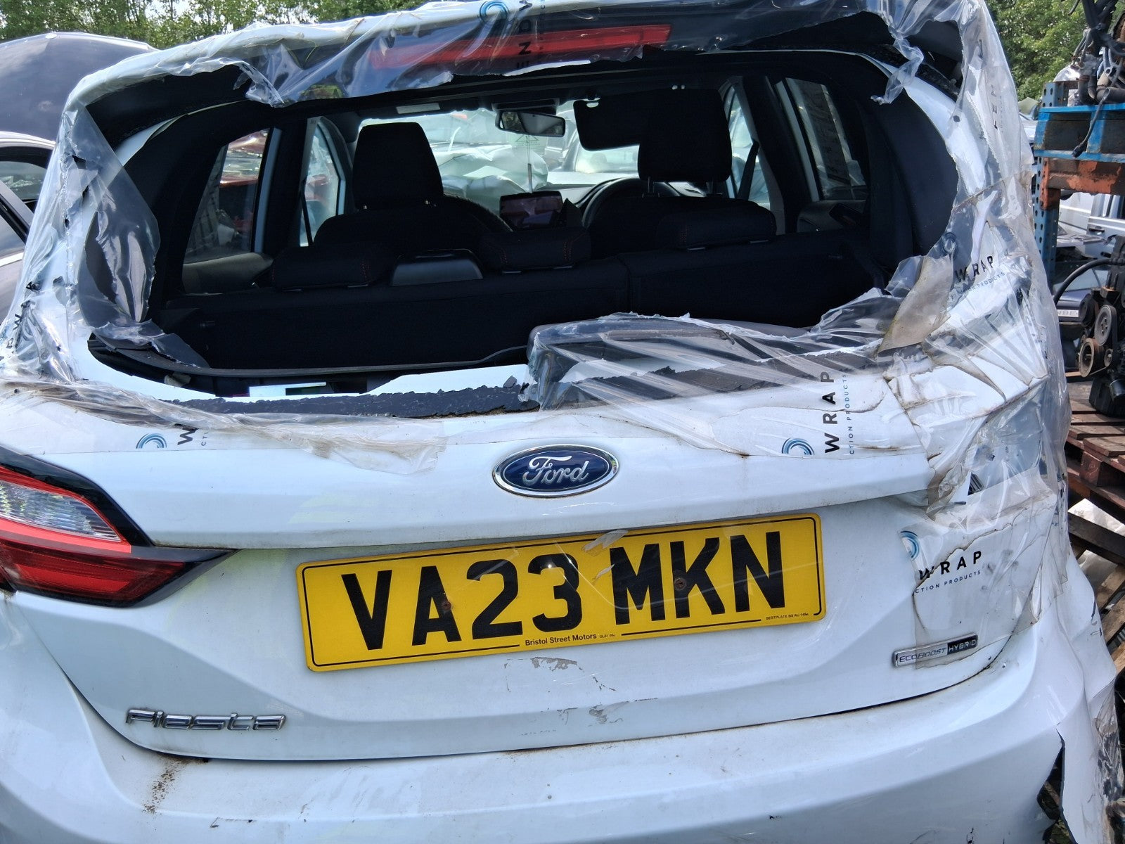 2023 FORD FIESTA MK8 REAR BARE TAILGATE BOOTLID WHITE