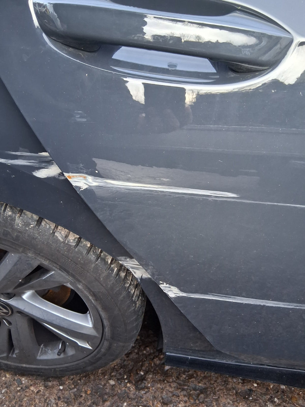 2024 VW VOLKSWAGEN GOLF MK8 R LINE OSR DRIVER SIDE REAR BARE DOOR GREY LI7F