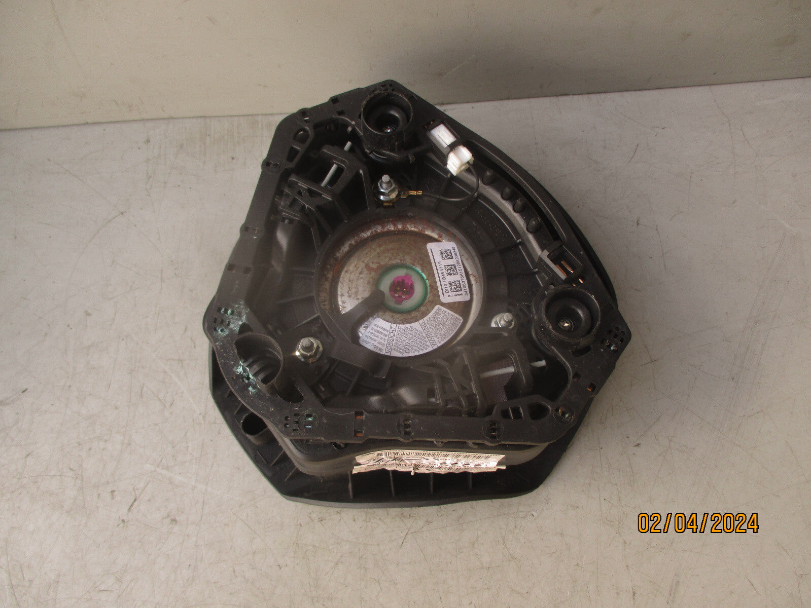 2015 PEUGEOT BIPPER STEERING WHEEL AIR BAG 34187346A