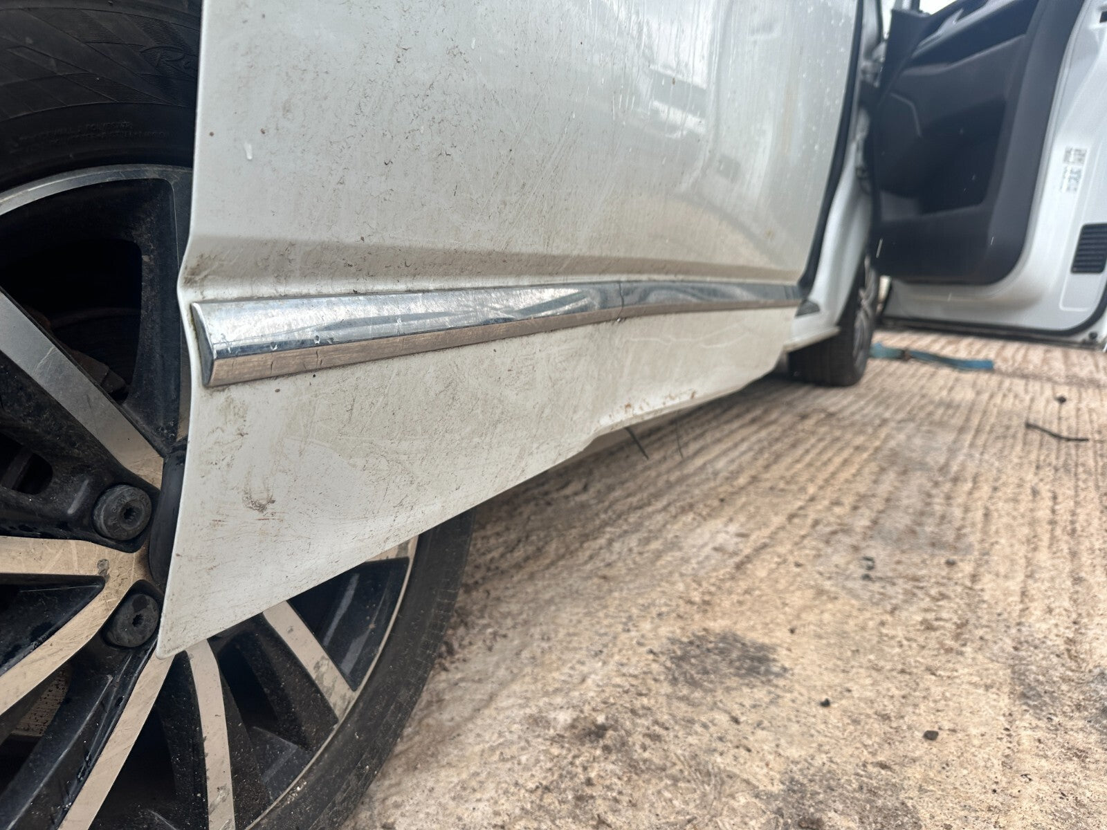 2018 VOLKSWAGEN TRANSPORTER T6 CARAVELLE OS DRIVER SIDE SLIDING DOOR WHITE GLASS