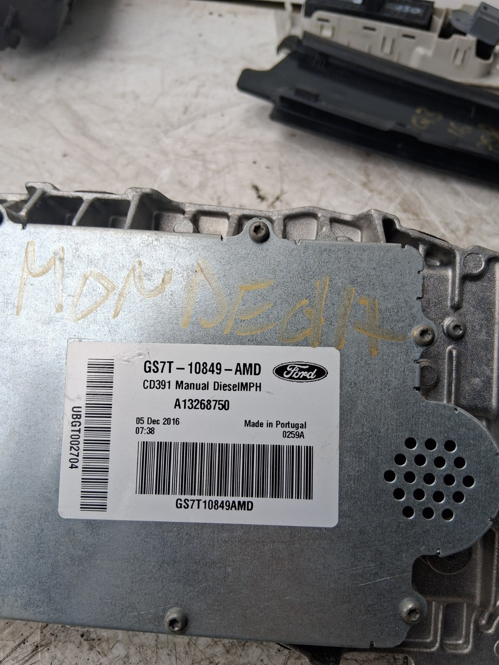 2017 FORD MONDEO SPEEDO SPEEDOMETER INSTRUMENT GS7T10849AMD