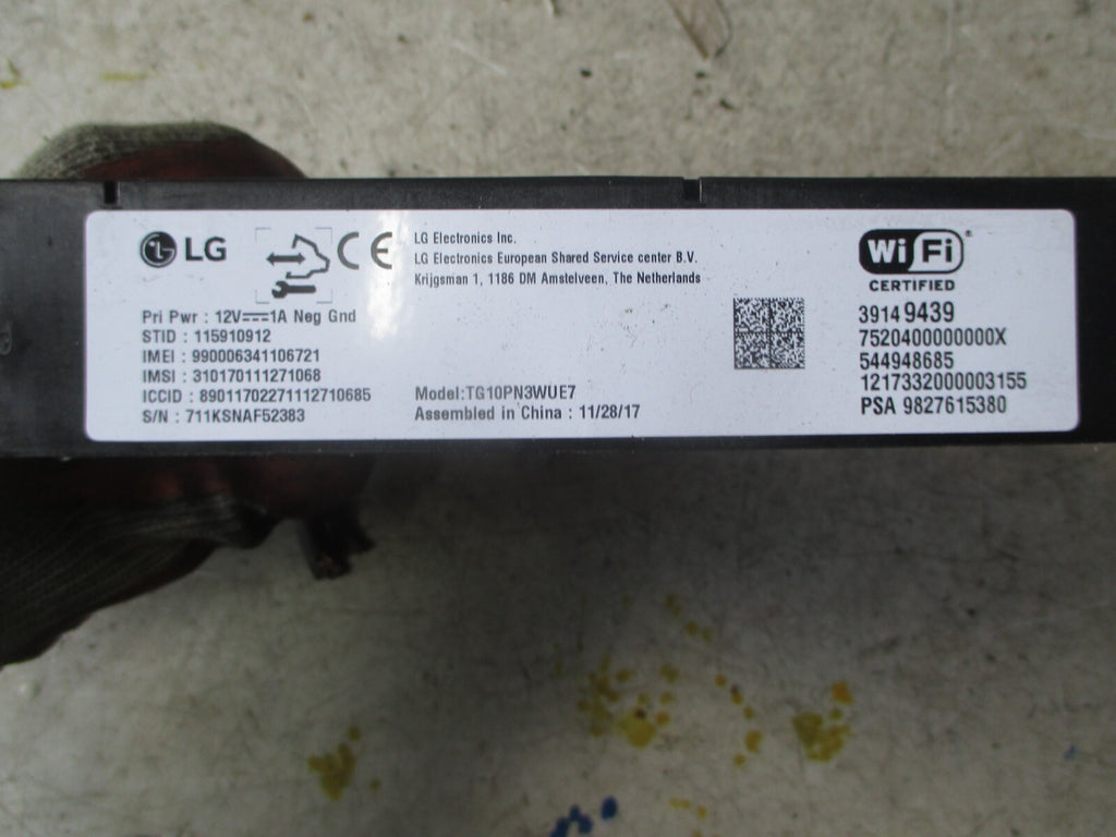 VAUXHALL GRANDLAND X 2018 WIFI HOTSPOT ECU MODULE 39149439