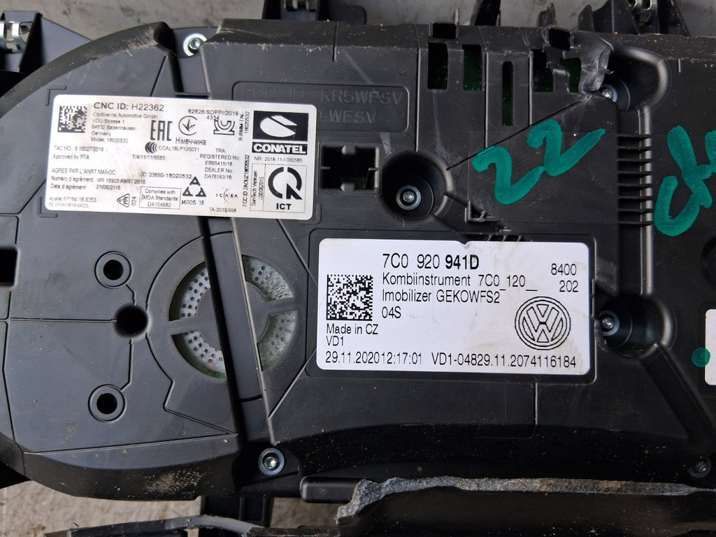 2022 VOLKSWAGEN CRAFTER MK2 2.0 DIESEL SPEEDOMETER INSTRUMENT CLUSTER 7C0920941D