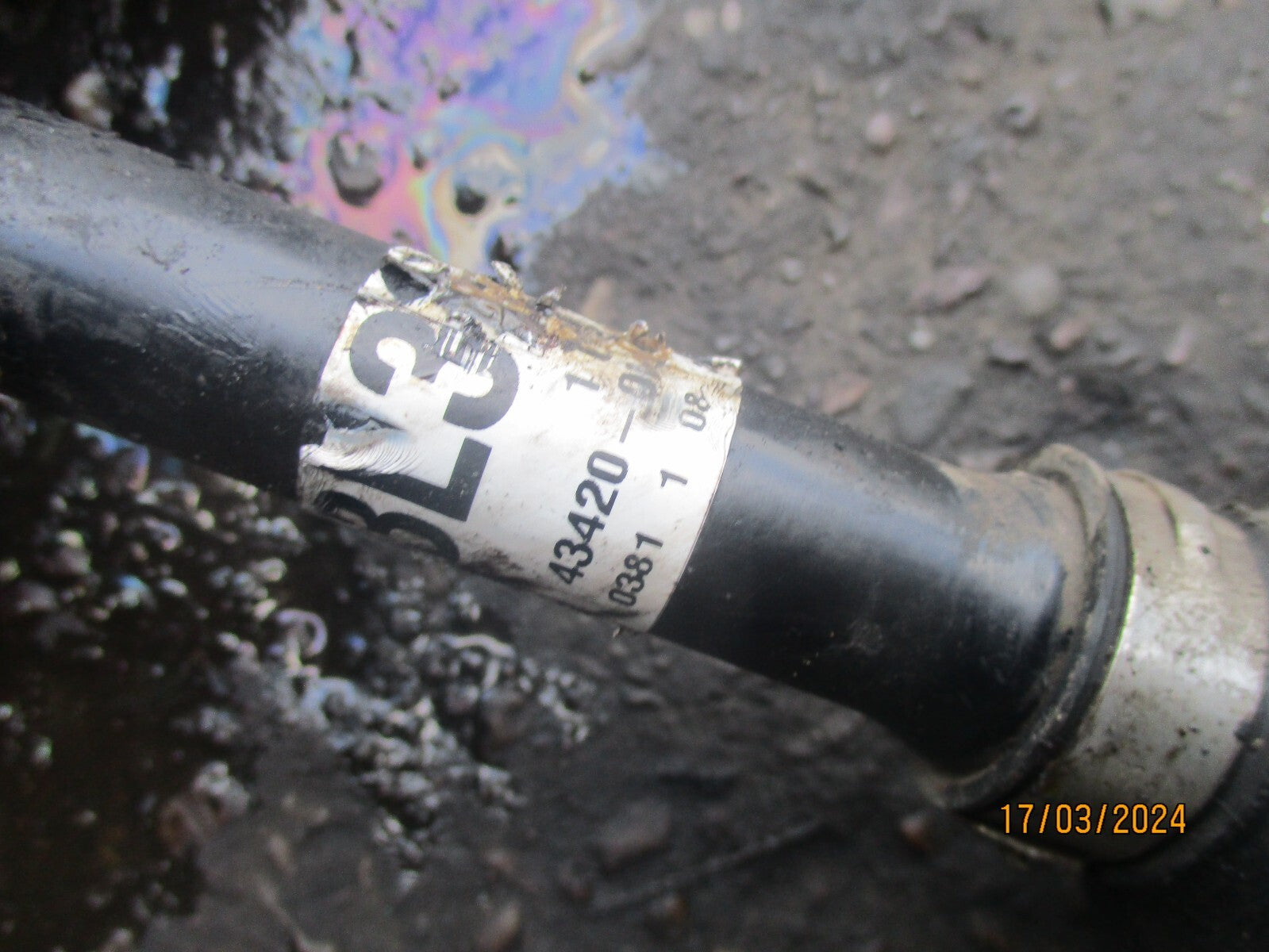 PEUGEOT 108 2016 1.0 PETROL NSF PASSENGER SIDE FRONT DRIVESHAFT 434200H040