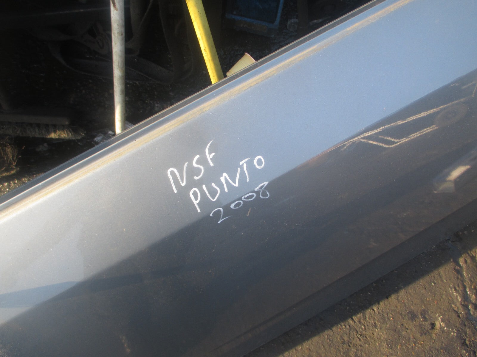 FIAT GRANDE PUNTO MK3 2008 3 DR PASSENGER SIDE BARE DOOR CHEMICAL GREY METALLIC